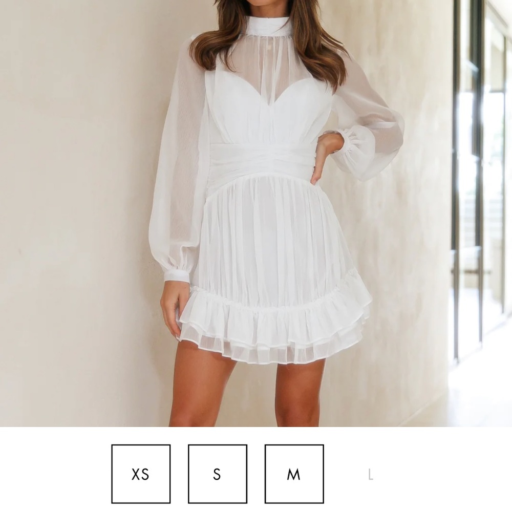 Hello Molly High-Necked White Dress (New With Tags)